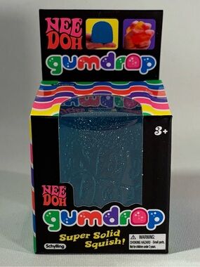 💙 [NEW] NEE DOH GUMDROP SUPER SOLID SQUISH! BLUE VIRAL FIDGET SQUISHY TOY 💙